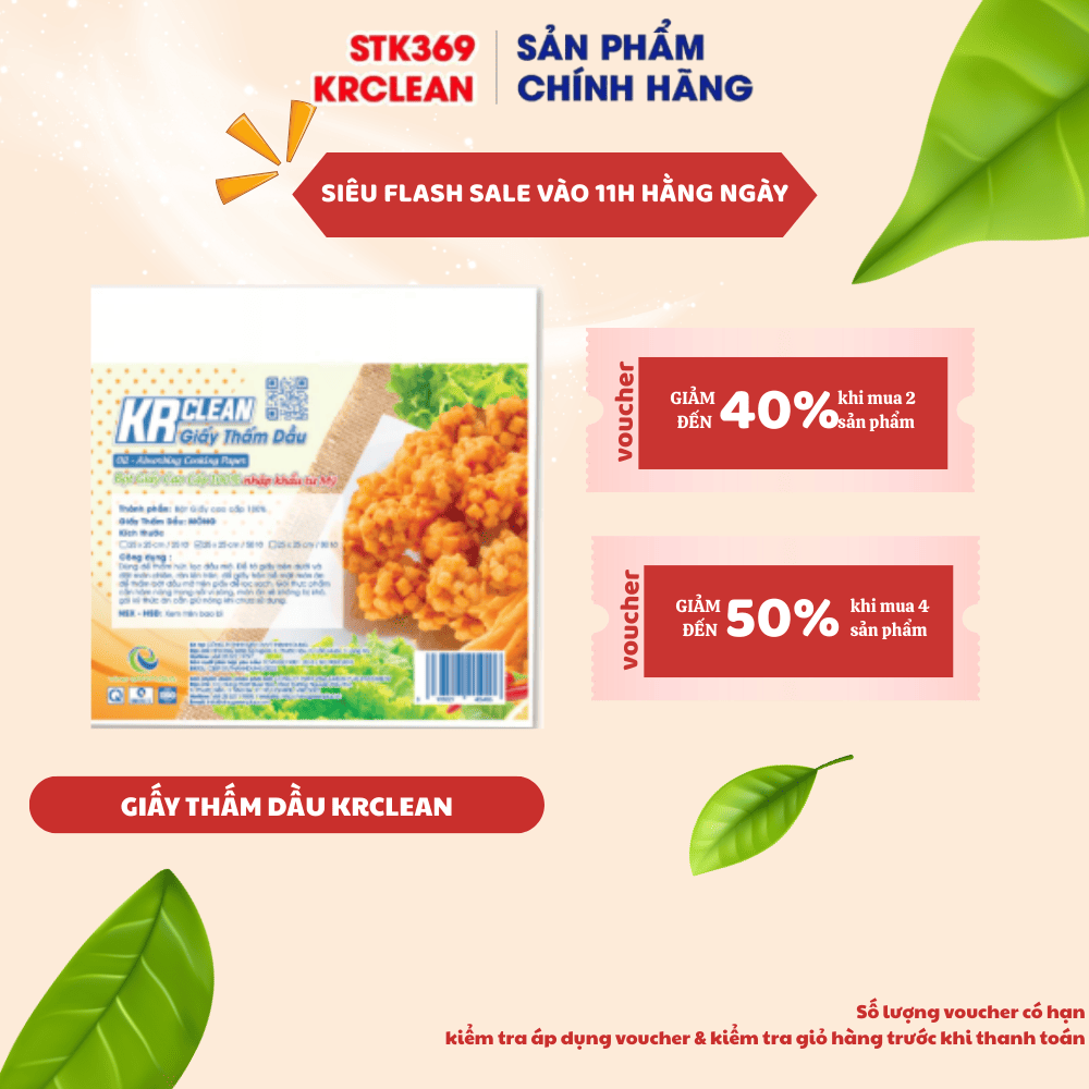 Giấy thấm dầu KRCLEAN 2025
