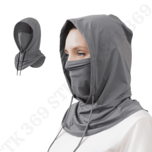 Alternative view of Mũ trùm đầu kèm khẩu trang chống nắng – lụa siêu mịn, thoáng khí, unisex