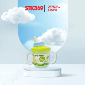 Cốc tập uống có vòi hút màu xanh lá,cho bé từ 5 tháng