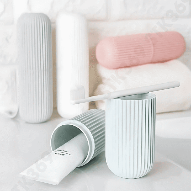 Cốc đựng bàn chải du lịch 2in1