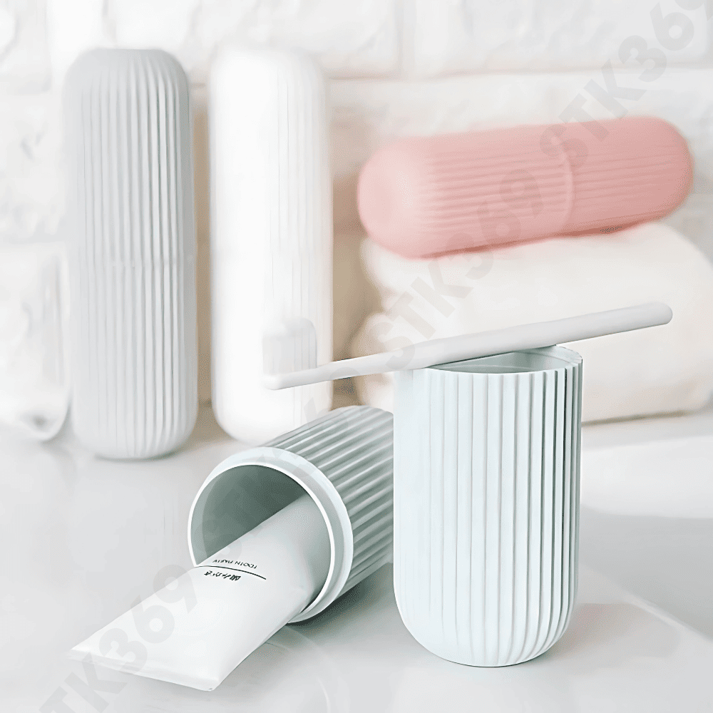 Cốc đựng bàn chải du lịch 2in1
