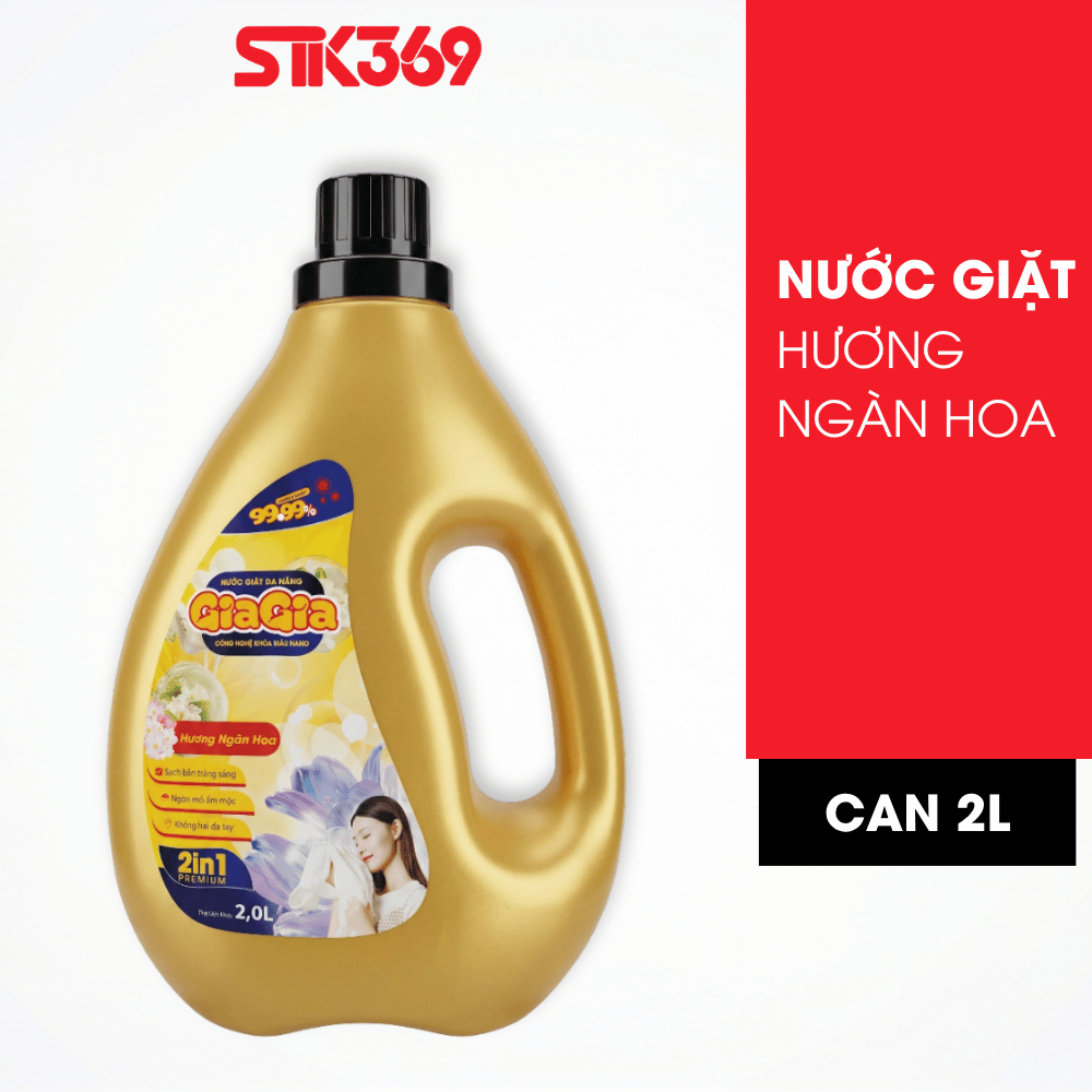 Nước giặt GiaGia 2in1 – Hương Ngàn Hoa (2.0L)