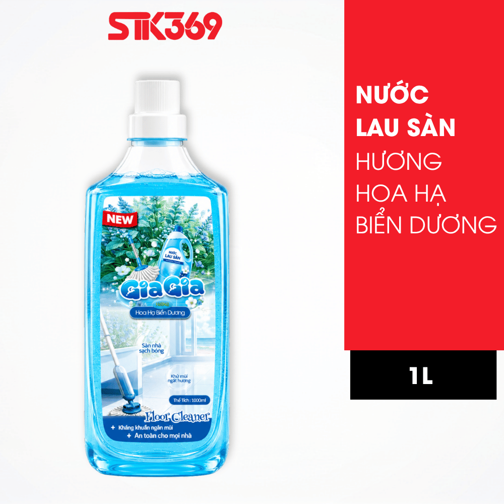 Nước Lau Sàn Hương Hoa Hạ GIAGIA 1L - Sạch Bóng Sàn Nhà, Thơm Lâu