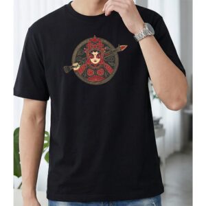 Alternative view of Áo Thun Thiết Kế Chiến Binh Á Đông – Màu Đen Đỏ Vàng, Streetwear Mạnh Mẽ Cá Tính