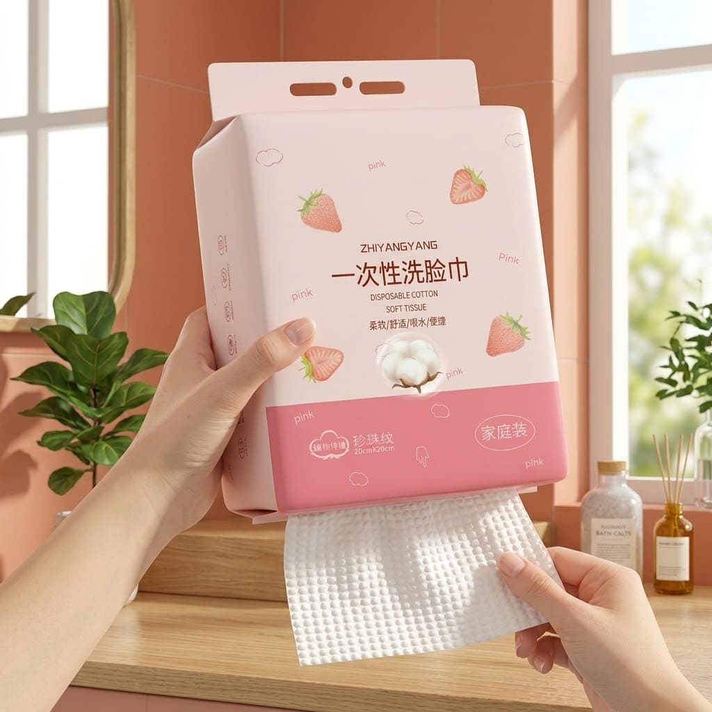 Khăn Lau Dùng 1 Lần Vải Không Dệt Dạng Rút (20x17.5cm) - Ảnh 5