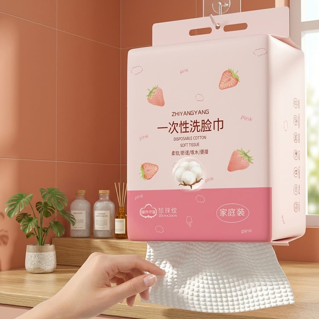 Khăn Lau Dùng 1 Lần Vải Không Dệt Dạng Rút (20x17.5cm) - Ảnh 2