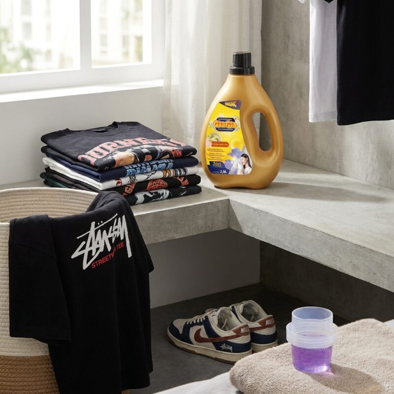nước giặt giữ màu áo thun local brand GiaGia