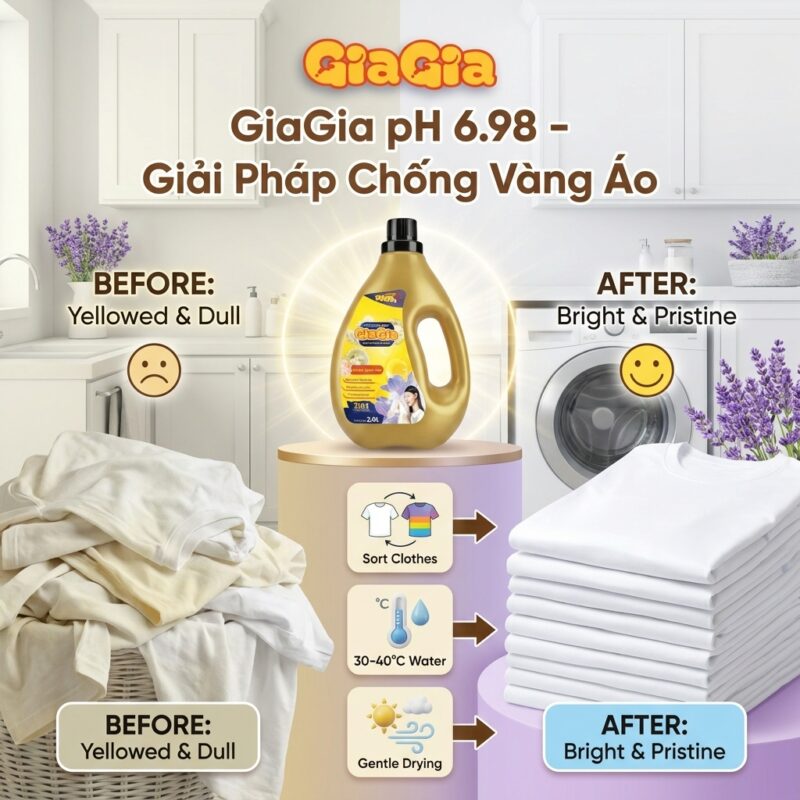 So sánh bo cổ khi giặt áo thun trắng không bị vàng