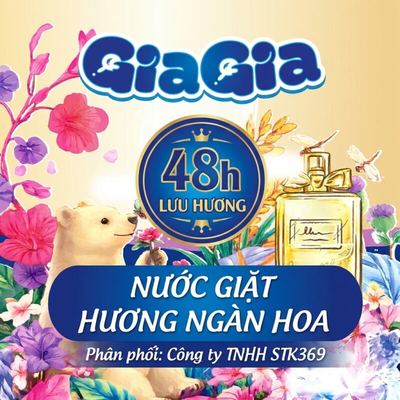Nước giặt GiaGia lưu hương 48h phân phối bởi STK369