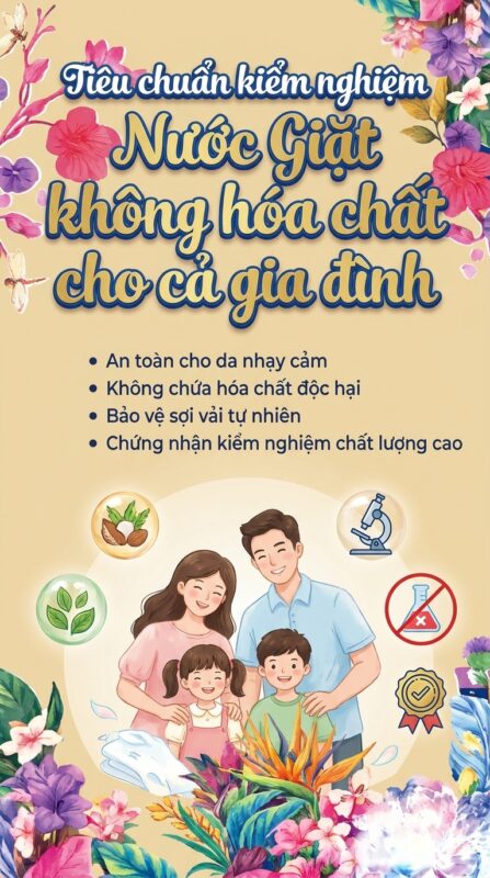 Tiêu chuẩn kiểm nghiệm nước giặt không hóa chất độc hại cho cả nhà