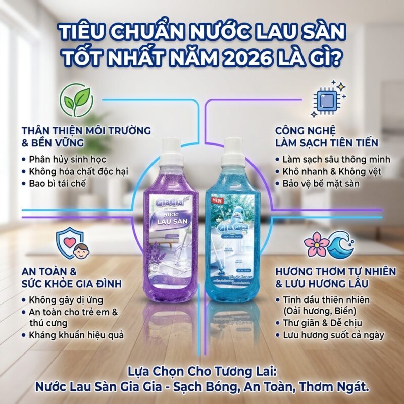Tiêu chuẩn nước lau sàn loại nào tốt nhất 2026 từ chuyên gia
