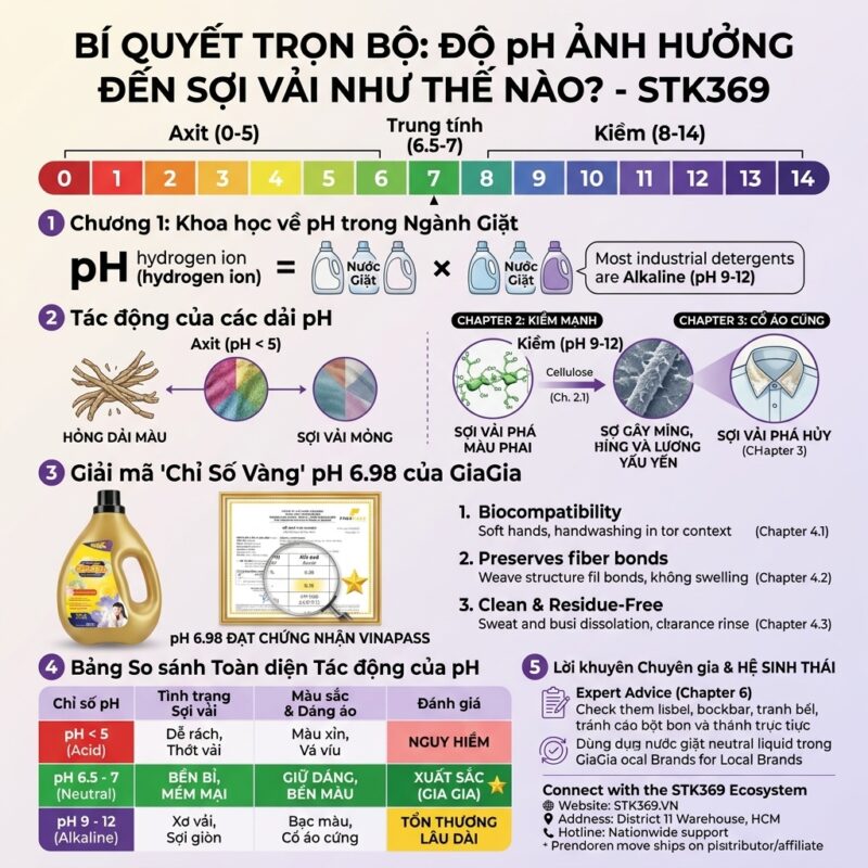 Nước giặt GiaGia đạt chuẩn pH 6.98 bảo vệ áo thun Local Brand