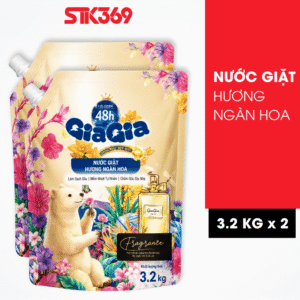Combo 2 Túi Nước Giặt Hương Ngàn Hoa GIAGIA - Dạng túi 3.2Kg