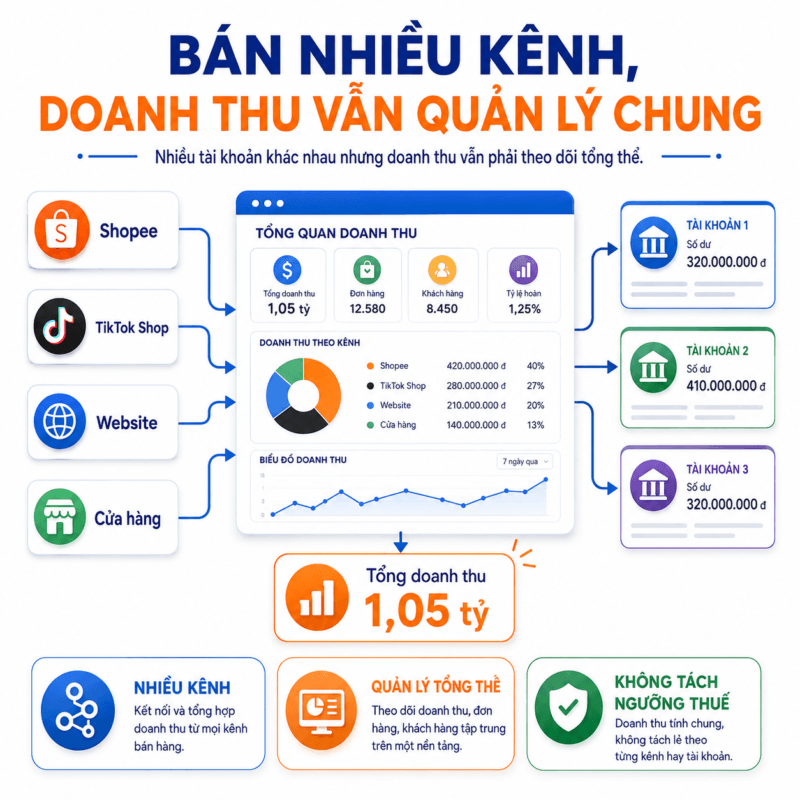quản lý doanh thu hộ kinh doanh đa kênh
