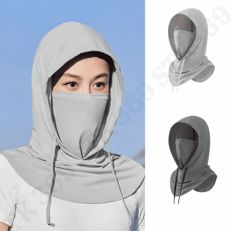 Mũ trùm đầu kèm khẩu trang chống nắng