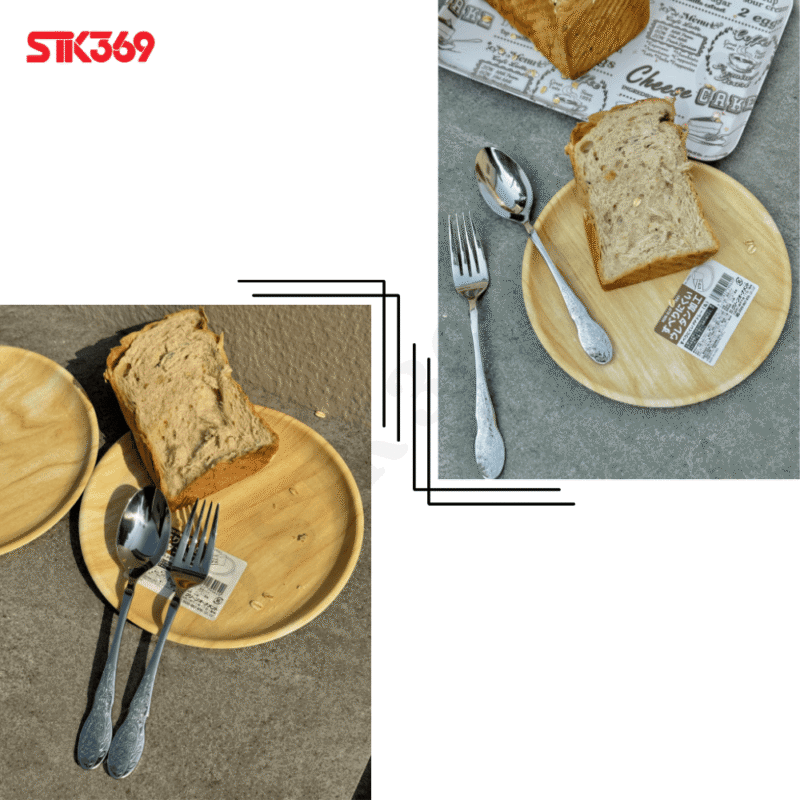 Khay đựng cốc chén bằng nhựa PP vân gỗ (hình tròn)