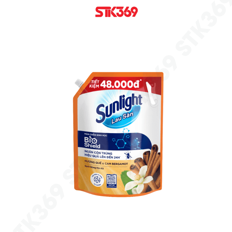 Nước lau sàn Sunlight Tinh dầu thảo mộc Quế